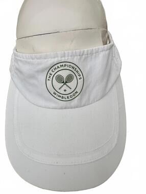 Wimbledon Tennis White Strapback Visor Hat